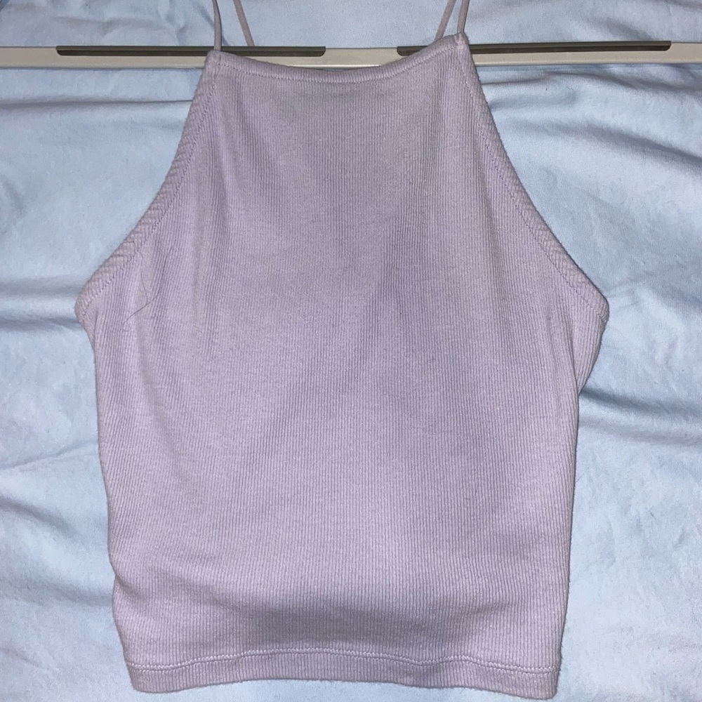 Pacsun Basics lavender ribbed crop tank